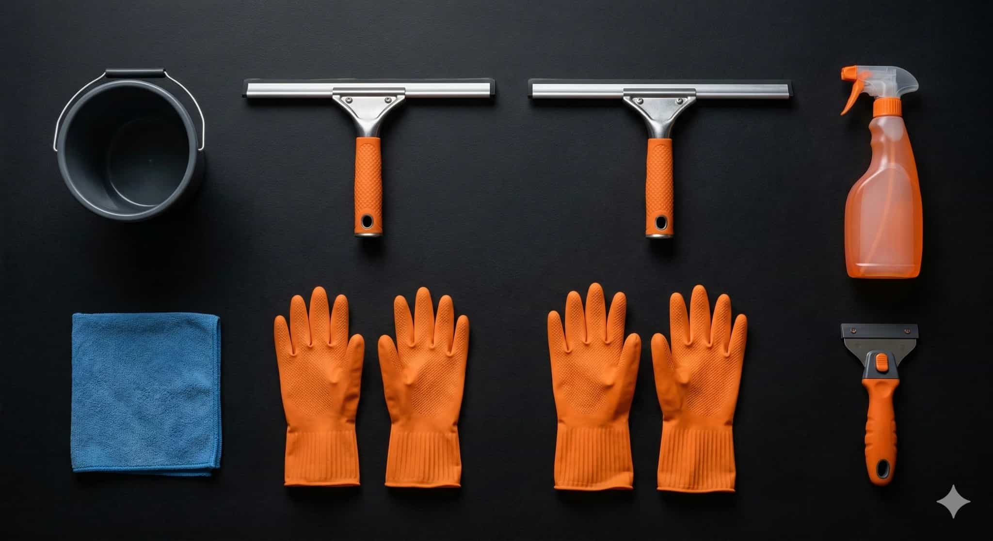 Professional window cleaning equipment used by Serv1sland